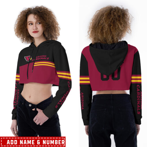 Arizona Cardinals Personalized Combo Croptop Hoodie And Leggings AZCLG058+AZC2CHD058