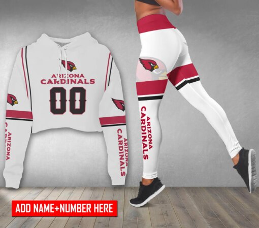 Arizona Cardinals Personalized Combo Croptop Hoodie And Leggings BGLG363+BG2CHD363