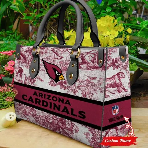 Arizona Cardinals Personalized Leather Hand Bag BB336