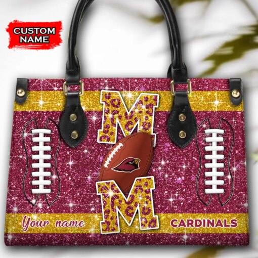 Arizona Cardinals Personalized Leather Hand Bag BBLTHB568