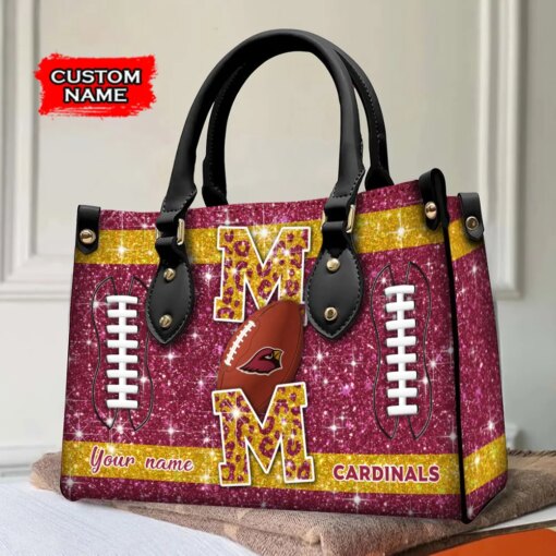 Arizona Cardinals Personalized Leather Hand Bag BBLTHB568