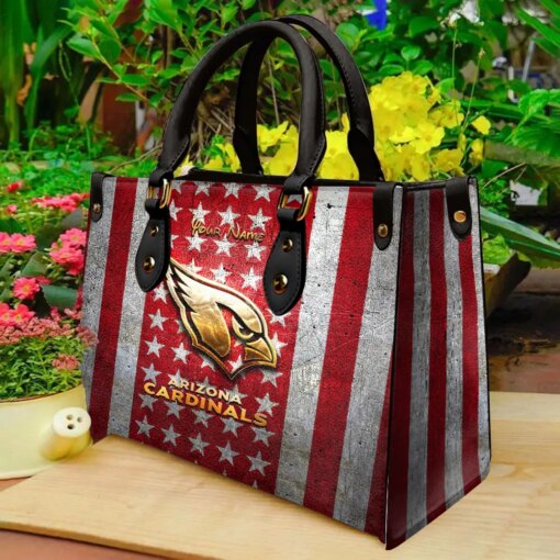 Arizona Cardinals Personalized Leather Hand Bag BBLTHB688