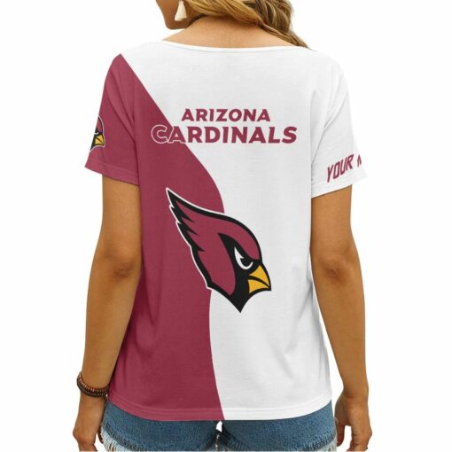 Arizona Cardinals Personalized V-neck Women T-shirt