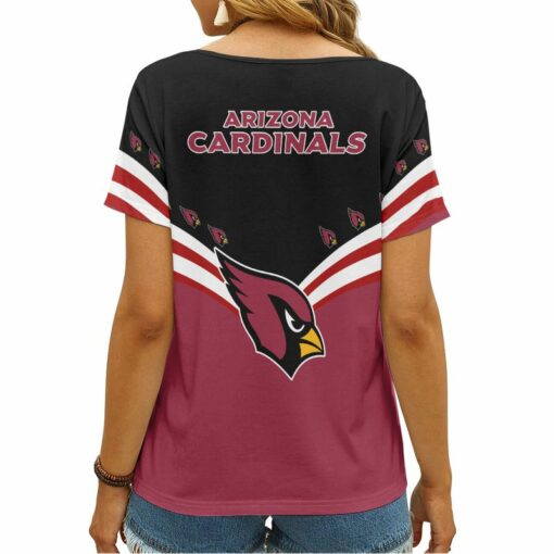 Arizona Cardinals Personalized V-neck Women T-shirt