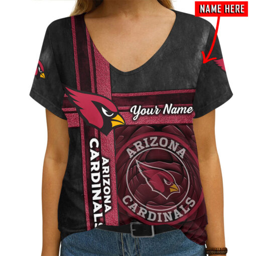 Arizona Cardinals Personalized V-neck Women T-shirt AGC68