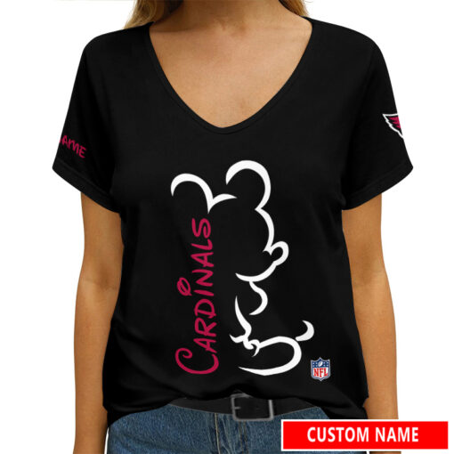 Arizona Cardinals Personalized V-neck Women T-shirt AGCWTS222