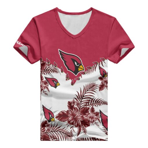 Arizona Cardinals Personalized V-neck Women T-shirt BG604