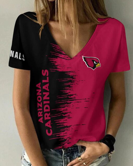 Arizona Cardinals Summer V-neck Women T-shirt BG13