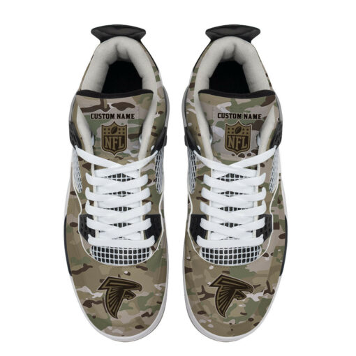 Atlanta Falcons Camo Personalized AJ4 Sneaker BG36