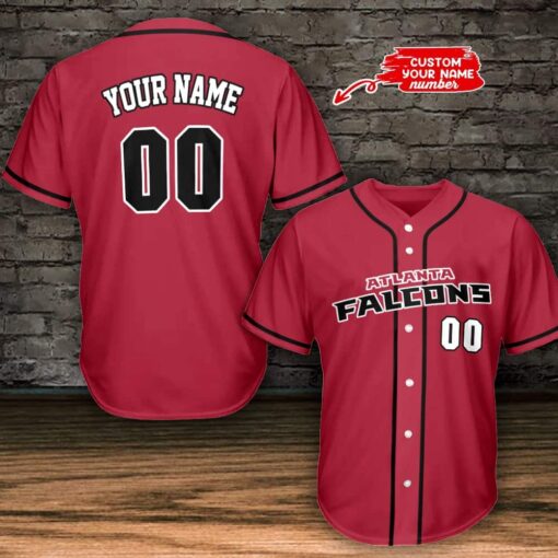 Atlanta Falcons Personalized Baseball Jersey BG790