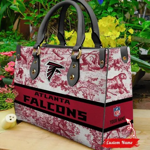 Atlanta Falcons Personalized Leather Hand Bag BB335