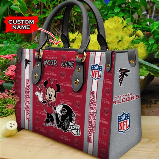 Atlanta Falcons Personalized Leather Hand Bag BBLTHB505