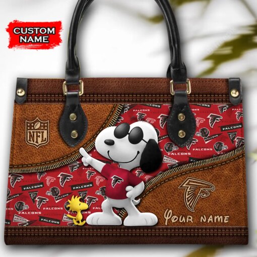 Atlanta Falcons Personalized Leather Hand Bag BBLTHB537