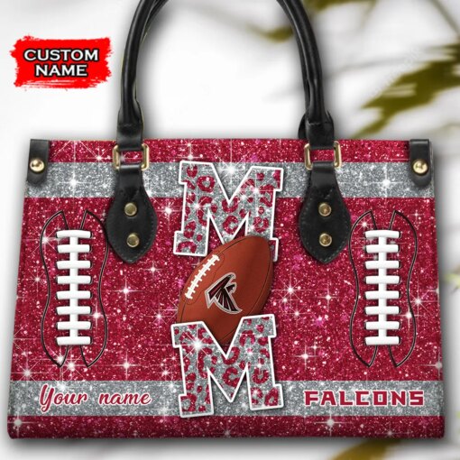 Atlanta Falcons Personalized Leather Hand Bag BBLTHB569