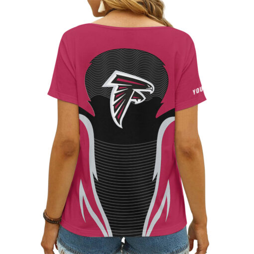 Atlanta Falcons Personalized V-neck Women T-shirt AGC87