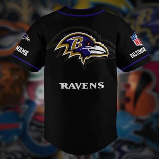 Baltimore Ravens Personalized Baseball Jersey AZCBJS101