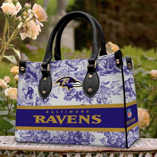 Baltimore Ravens Personalized Leather Hand Bag BB334