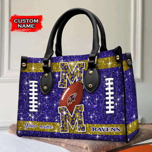 Baltimore Ravens Personalized Leather Hand Bag BBLTHB570