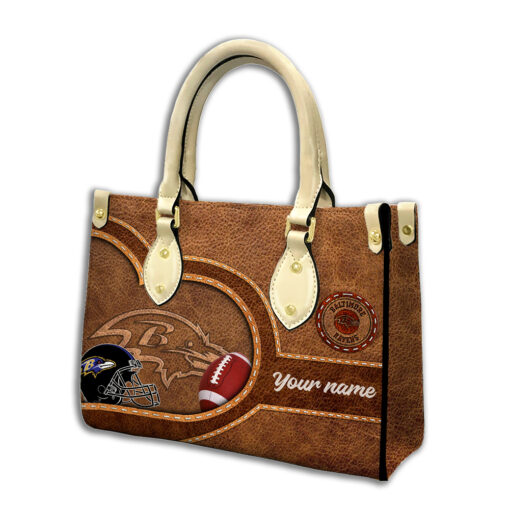 Baltimore Ravens Personalized Leather Hand Bag BBLTHB602