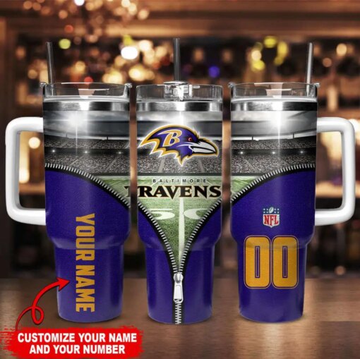 Baltimore Ravens Personalized Limited Edition Sport Fan Gift 40oz Tumbler AZC40OZT113