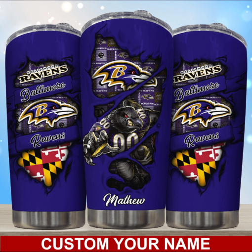 Baltimore Ravens Personalized Tumbler BG223