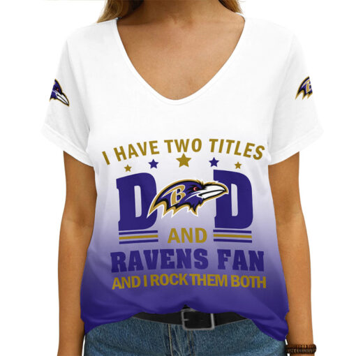 Baltimore Ravens Personalized V-neck Women T-shirt AGCWTS193