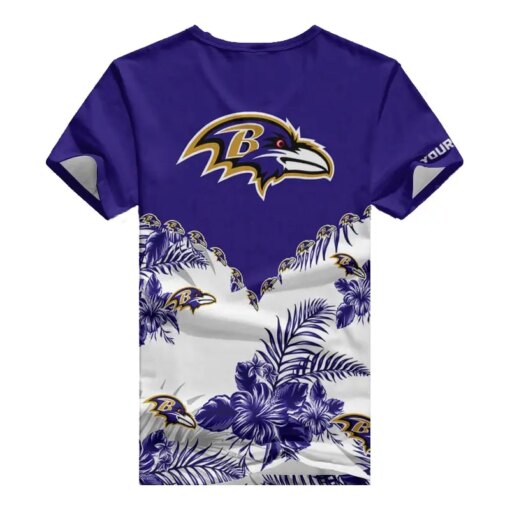 Baltimore Ravens Personalized V-neck Women T-shirt BG607