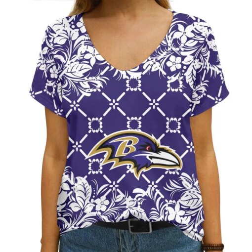 Baltimore Ravens V-neck Women T-shirt