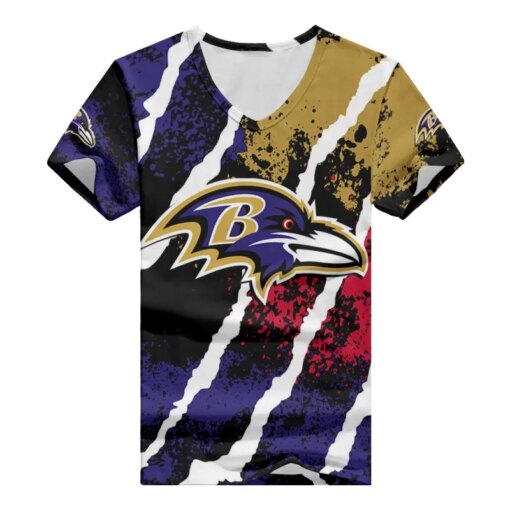 Baltimore Ravens V-neck Women T-shirt AGC30