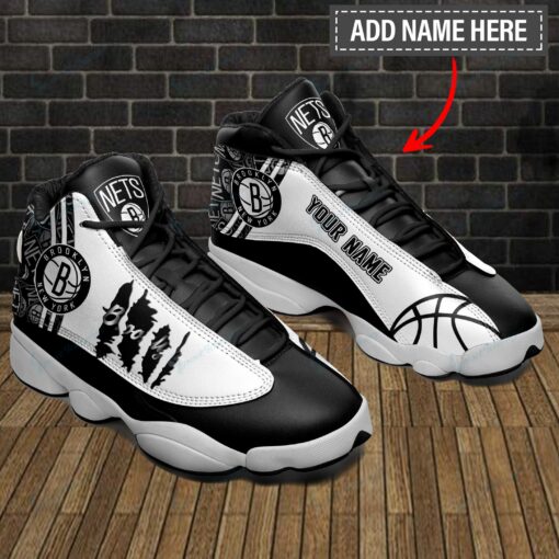 Brooklyn Nets Personalized AJD13 Sneakers BG25