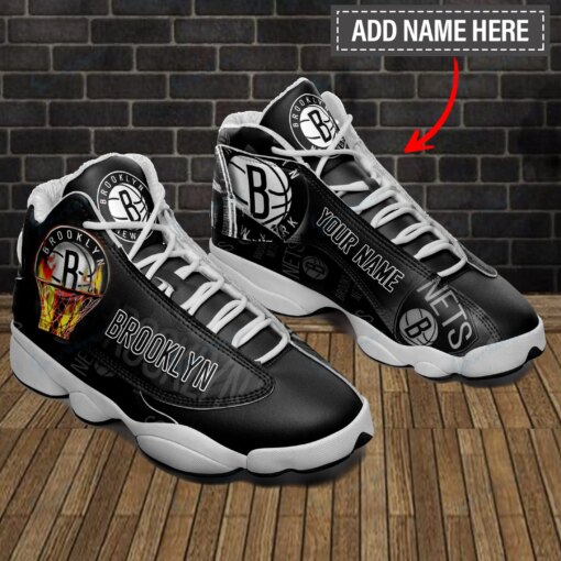 Brooklyn Nets Personalized AJD13 Sneakers BG48