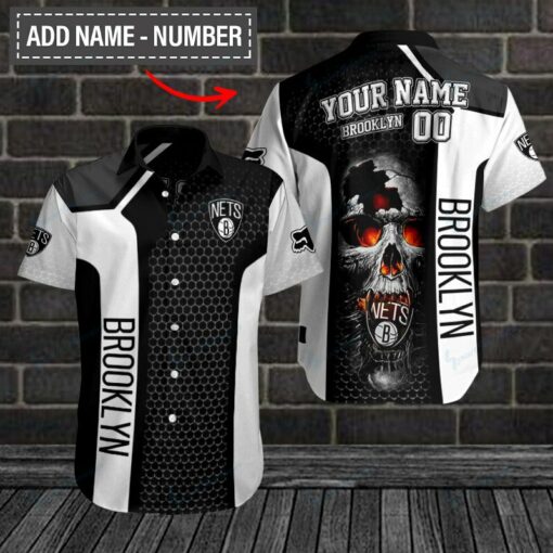 Brooklyn Nets Personalized Button Shirts BG13