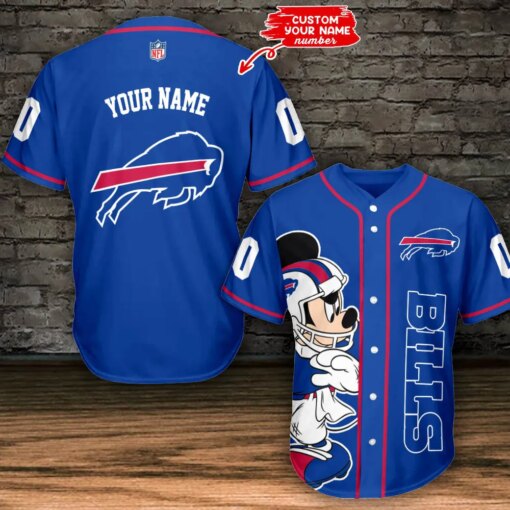 Buffalo Bills Personalized Baseball Jersey BG460