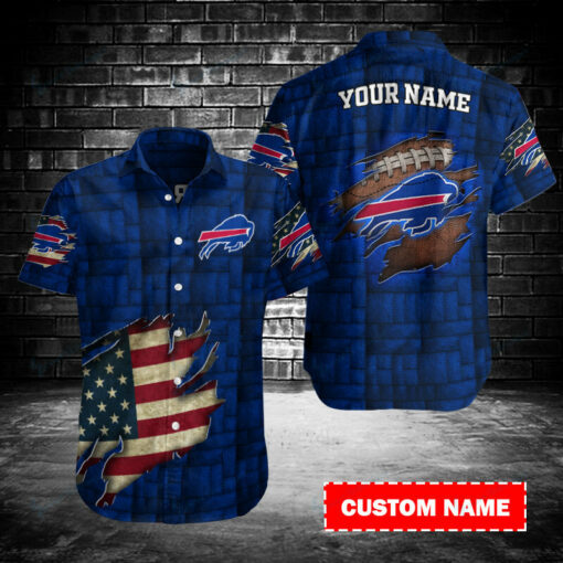 Buffalo Bills Personalized Button Shirt BB114