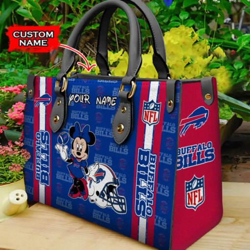 Buffalo Bills Personalized Leather Hand Bag BBLTHB507