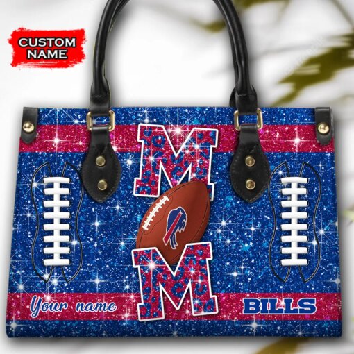 Buffalo Bills Personalized Leather Hand Bag BBLTHB571