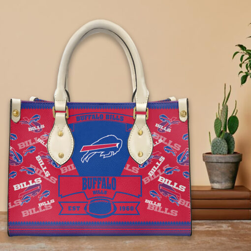 Buffalo Bills Personalized Leather Hand Bag BBLTHB680