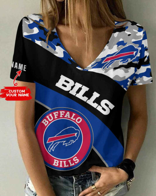 Buffalo Bills Personalized Summer V-neck Women T-shirt BG216