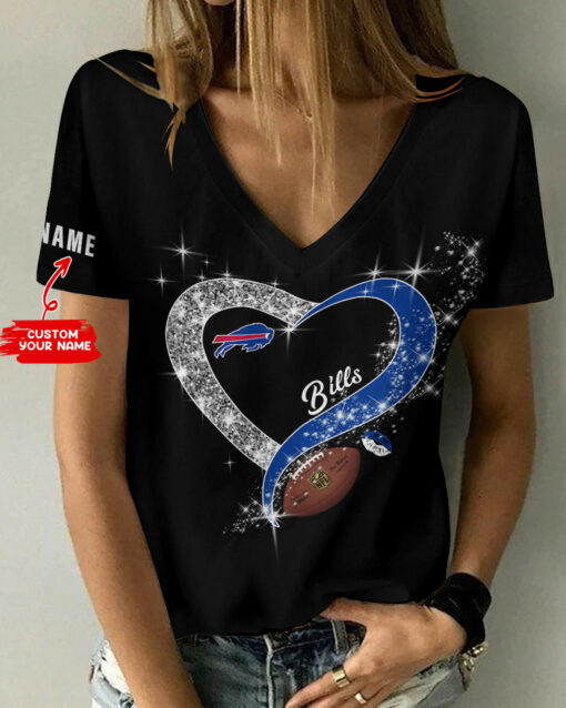 Buffalo Bills Personalized Summer V-neck Women T-shirt BG240