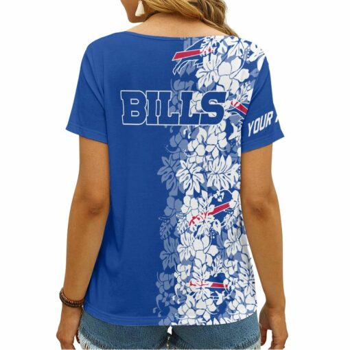 Buffalo Bills Personalized V-neck Women T-shirt