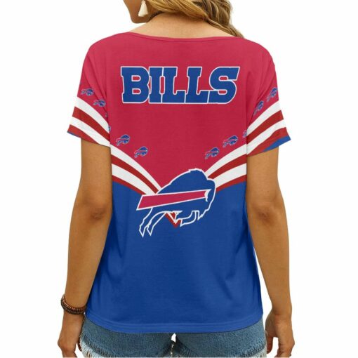 Buffalo Bills Personalized V-neck Women T-shirt