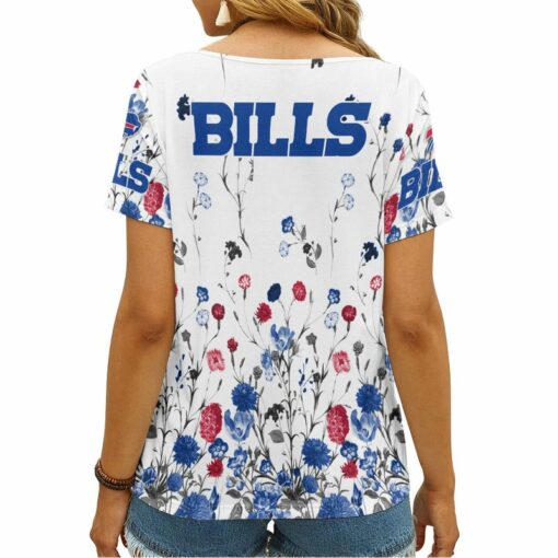 Buffalo Bills Personalized V-neck Women T-shirt