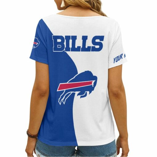 Buffalo Bills Personalized V-neck Women T-shirt