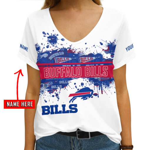 Buffalo Bills Personalized V-neck Women T-shirt AGC75