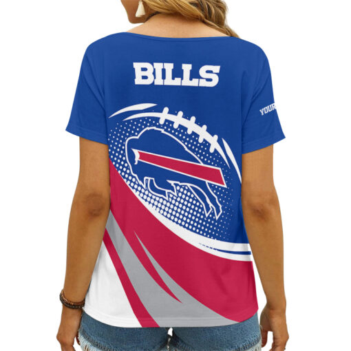 Buffalo Bills Personalized V-neck Women T-shirt AGCWTS128