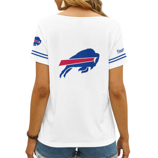 Buffalo Bills Personalized V-neck Women T-shirt AGCWTS206