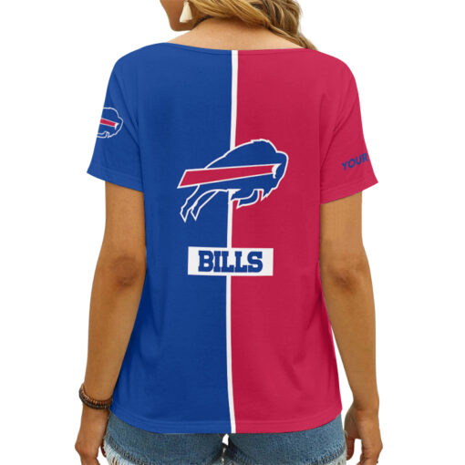 Buffalo Bills Personalized V-neck Women T-shirt AGCWTS217