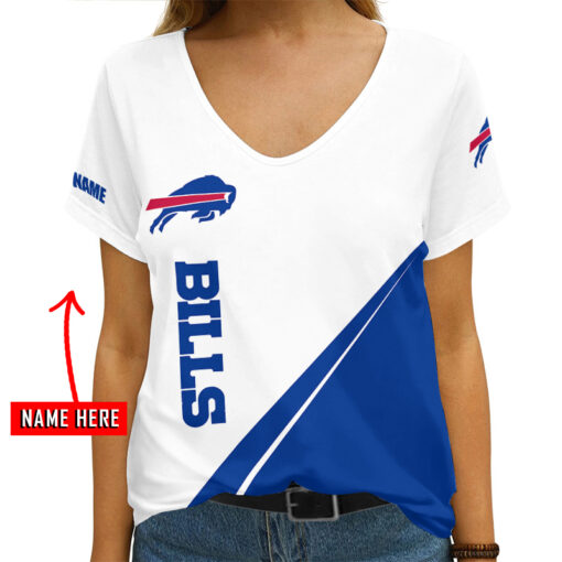 Buffalo Bills Personalized V-neck Women T-shirt AGCWTS233