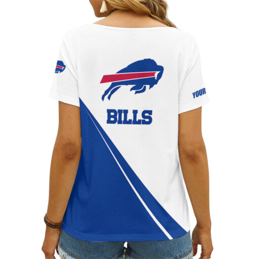 Buffalo Bills Personalized V-neck Women T-shirt AGCWTS233