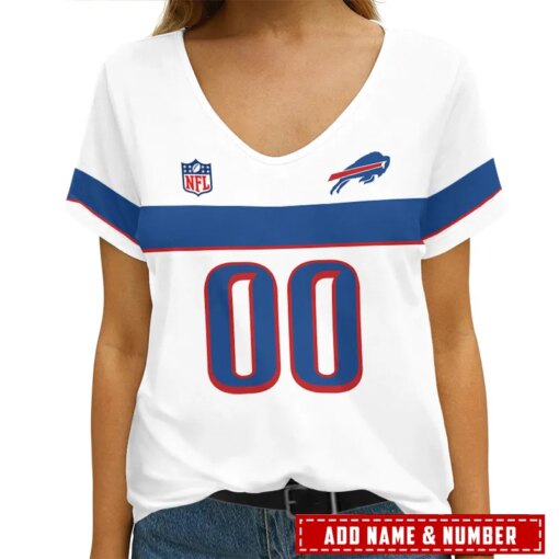 Buffalo Bills Personalized V-neck Women T-shirt AGCWTS247